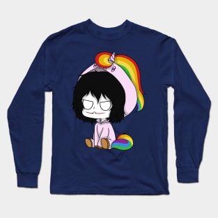 creepypasta unicorn (jeff the killer) Long Sleeve T-Shirt